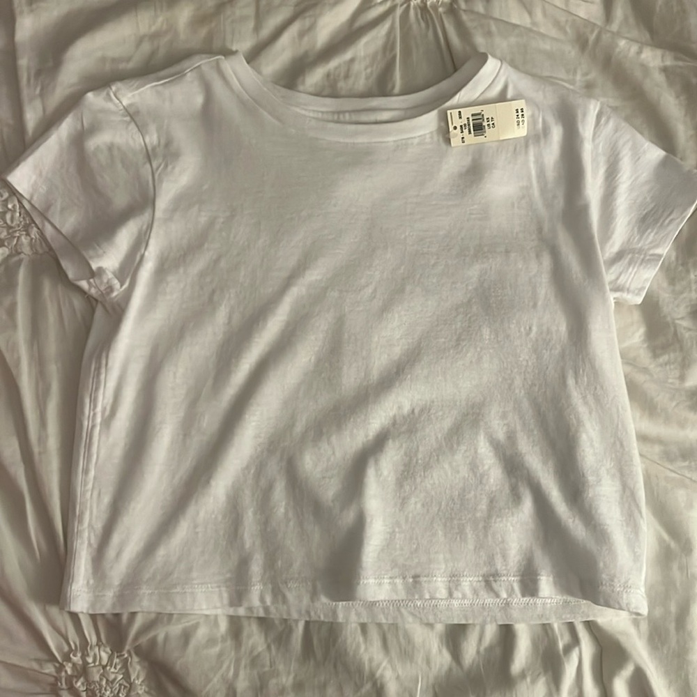 Aerie White Shirt Sleeve T Shirt